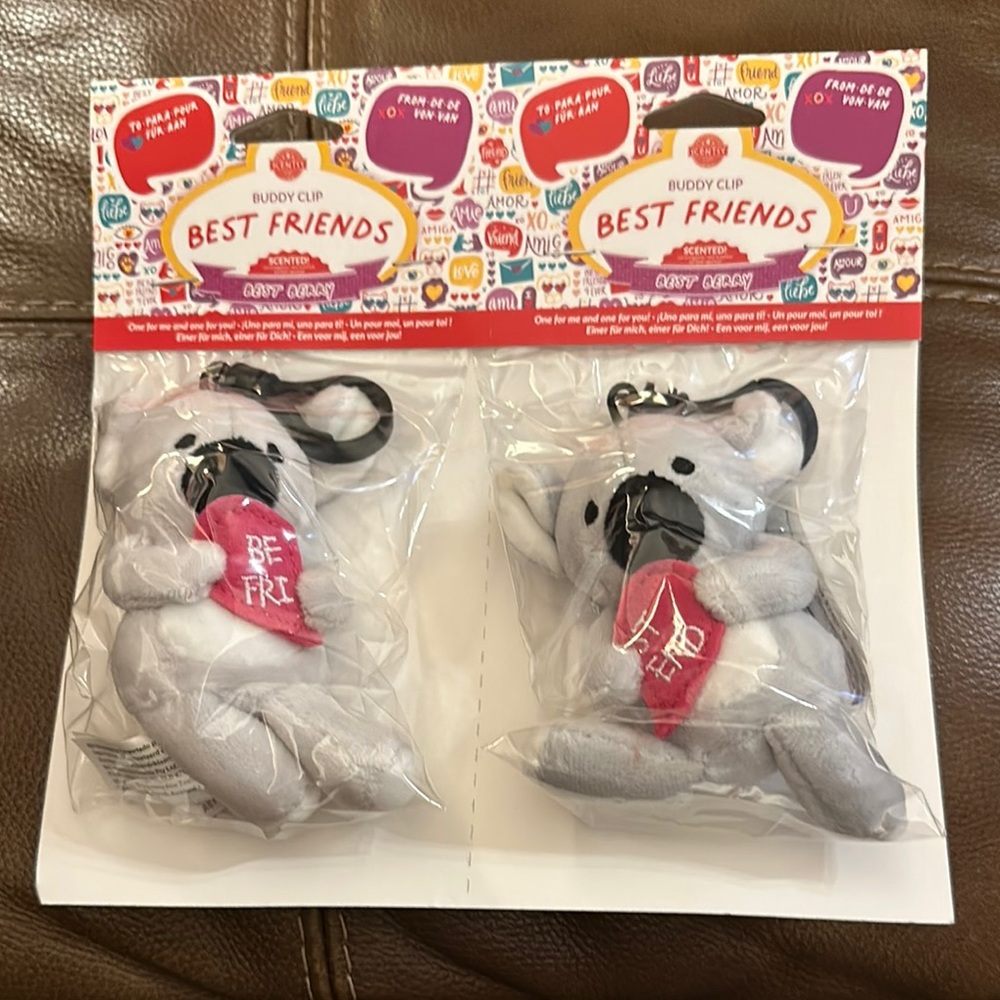 Scentsy Best Friends Koala Buddy Clips - Gray and Pink